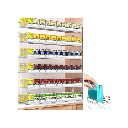 Support rectangulaire en acrylique avec poussoir automatique de tabac