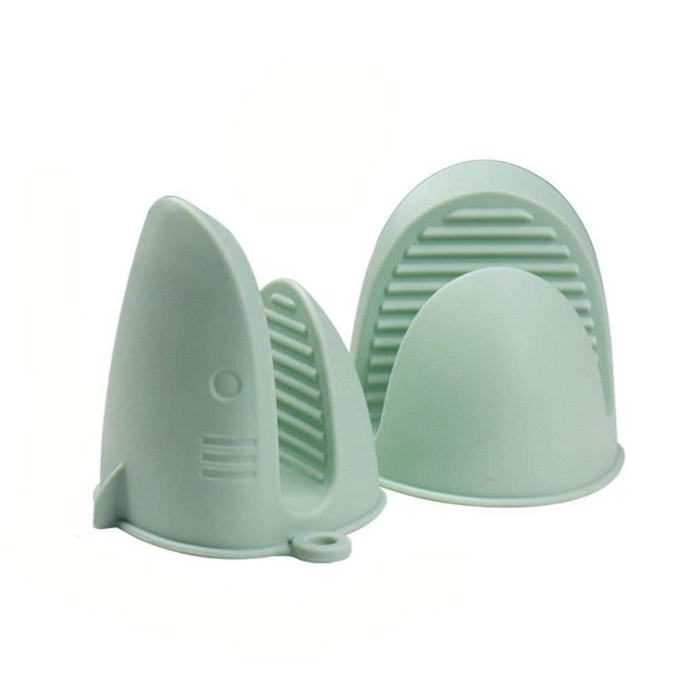 Maniques antidérapantes en silicone style requin pour éviter les brûlures en cuisine