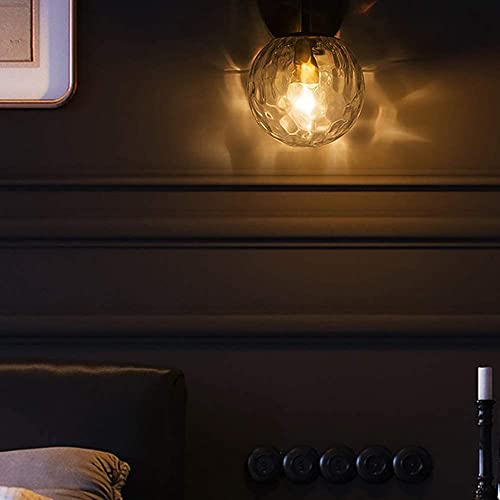 Luces de pared vintage doradas con pantalla de vidrio transparente retro 6