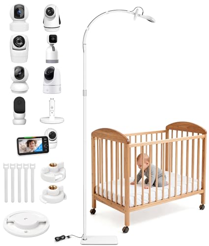 82" Adjustable Height Baby Monitor Floor Stand with Flexible Gooseneck