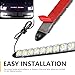 Zosgrew 2 PCS Daytime Running Strip Lights, 12V Super Bright IP67 Weatherproof Automotive Clearance Fog Lamp, Flexible Bright Spot Car Decoration Light, for Most Cars (White)