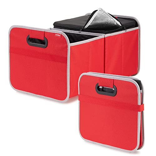 achilles Auto Faltbox mit Kühleinsatz, Faltbare Kühlbox, Kofferraum-Organizer, Kofferraumtasche Kühlfunktion, Kühl-Klappbox, Einkaufskorb, Falt-Korb, 50 cm x 32 cm x 27 cm (Rot)