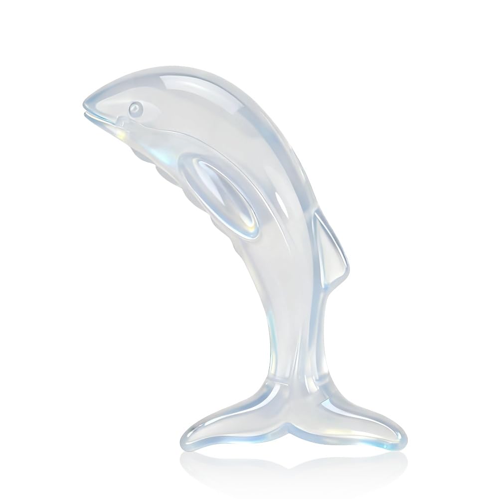 Clear Soft Butt Plug - Transparent Flexible Butt Plug for G-spot Prostate Massage Dolphin Shaped Anal Trainer Anal