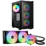 be quiet! Pure Base 501 LX ARGB PC Build Bundle | Pure Base 501 LX Black | 4 Light Wings LX Fans | Light Loop 360mm AIO CPU Cooler | High Airflow PC | ARGB Lighting | BGW78 and BW022