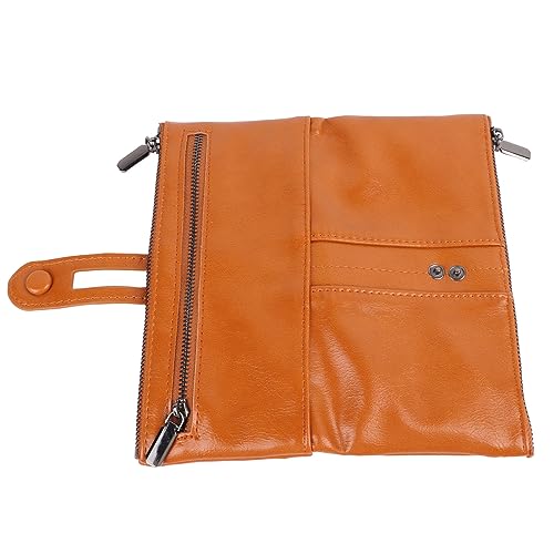 PU Leather Long Women Wallet RFID Blocking Purse Credit Card Clutch Female Long Retro Handbag Earthy Yellow Large Capacity Fashionable Design Ideal Gift for Women on Special 5