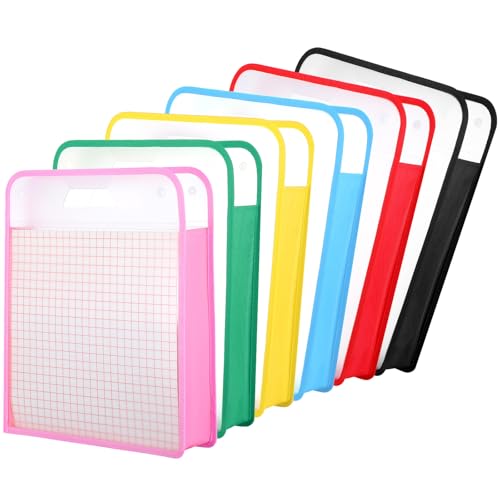 Image of 6 Pack Scrapbook Paper Storage, Clear Expanding Paper Folio with Handle, Portable 12 x 12 in Paper Storage Organizer for Holding Scrapbook, Vinyl Paper, Cardstock