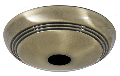 Image of B&P Lamp Antique Brass Screw Collar Ribbed Ceiling Light Canopy Plate Kit