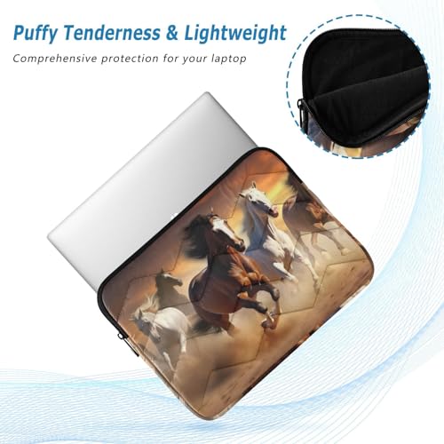 Funda para laptop 13-14 pulgadas con diseño de caballos al atardecer miniatura 5