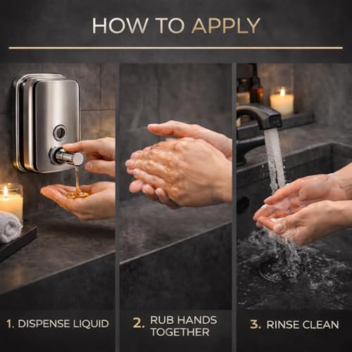 Image of Veer Stainless Steel Liquid Soap Dispenser Wall Mounted for Bathroom & Wash Basin | Handwash Bottle Holder, Shampoo & Sanitizer Dispenser for Kitchen, Toilet & Shower (Chrome, 800 ML)