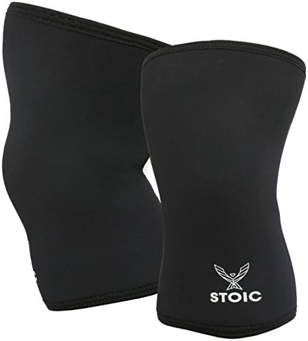 Stoic Knee Sleeves for Powerlifting - 7mm Thick Neoprene Sleeve for Bodybuilding, Weight Lifting Best for Squats, Cross Training, Strongman Professional Quality & Ultra Heavy Duty (Pair) (XX-Large)