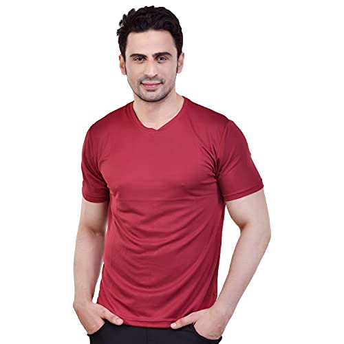 Image of Fashionbazzar4u Men's Cotton Blend Regular Fit Solid Round Neck T-Shirt