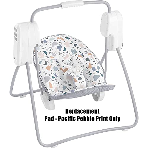 Image of Replacement Pad for Fisher-Price Take-Along Swing - HBD71 - Replacement Padded Seat Cover - Pacific Pebble Print