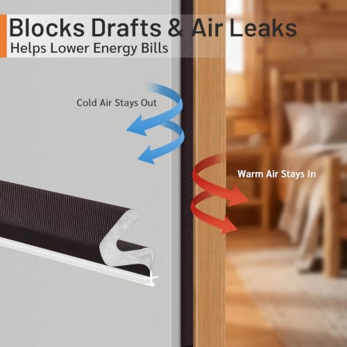 Image of 40 Feet Door Weather Stripping, Kerf Weather Stripping for Doors with Groove, Kerf Door Seal for Large Gap and Easy Installation(40, Brown)