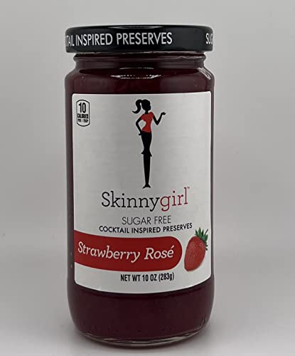 Skinny Girl Sugar Free Preserves And Jams Variety Pack Of 5 Flavors- Blackberry Mule, Strawberry Rose, Apricot Mimosa, Merlot Grape, Raspberry Bellini Sugar Free Jelly By Snackivore. #TOP3