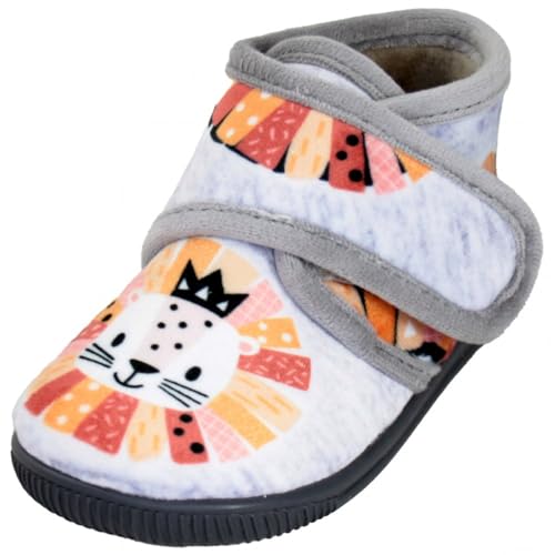 Chaussons VulcaBicha 1042 Lion avec scratch pour garçon et fille