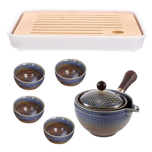 Juego de té portátil de cerámica FOMIYES para disfrutar de tu té favorito en viajes y familia 2