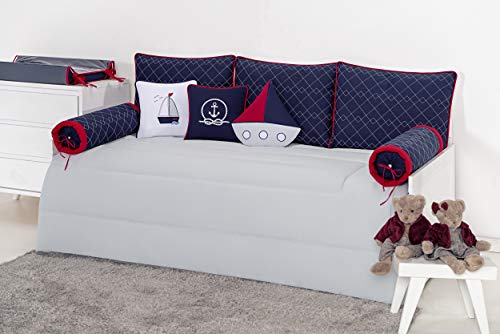 Batistela Baby Kit Cama Baba Navy - 9 Peças Azul Marinho