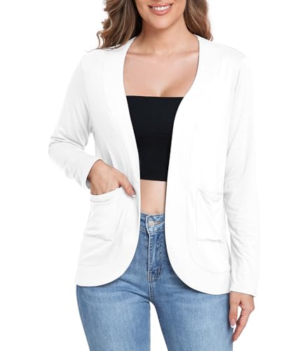 Image of ADANIKI Women's Long Sleeve Cardigan with Pockets Lightweight Casual Loose Open Front Cardigans