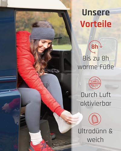 TerraTherm Fußwärmer Pads - 5, 10 oder 30 Paar - Zehenwärmer selbstklebend für 8h warme Füße, Wärmepads Füße- extra dünn und angenehm weich – Bild 3