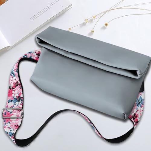 Image of Adjustable Purse Strap for Women, Crossbody Wide Handbag Strap Replacement, Sturdy Bag Strap with Silver Hardware