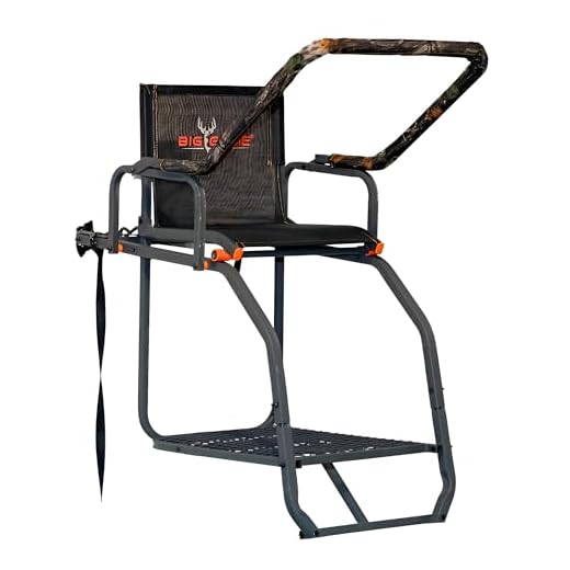 BIG GAME Striker XL Ladder Whitetail Deer Elk Mule Above Hunting Outdoors Flex-Tek Seat 17.5' Tall 1-Person Tree Stand