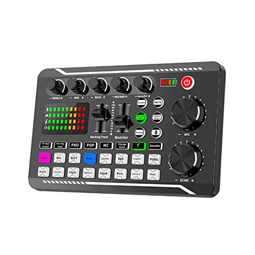 Hahhhha Audio Mixer Card Voice Changer, Audio Mixer DJ Mixer Board Adapter, DJ Equipment Streaming...