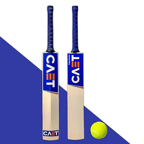 Image of Popular Willow Cricket Bat for All Tennis Balls (Natural, Full Size), Wood, Multicolour