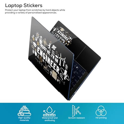 Image of Full Body Laptop Skin Bubble-Free| Laminated| Removable| HD Quality Sticker for Laptops Upto 15.6 Inches Compatible with Hp /Dell /Acer /Lenovo /Asus etc.(Engineer-221)