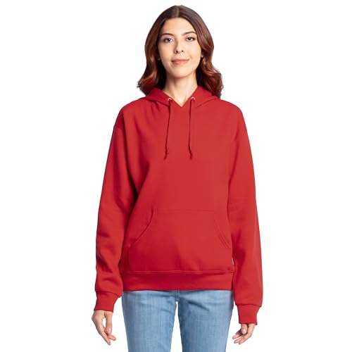 Image of Fruit of the Loom Men's Eversoft Fleece Pullover Hooded Sweatshirt, Moisture Wicking & Breathable