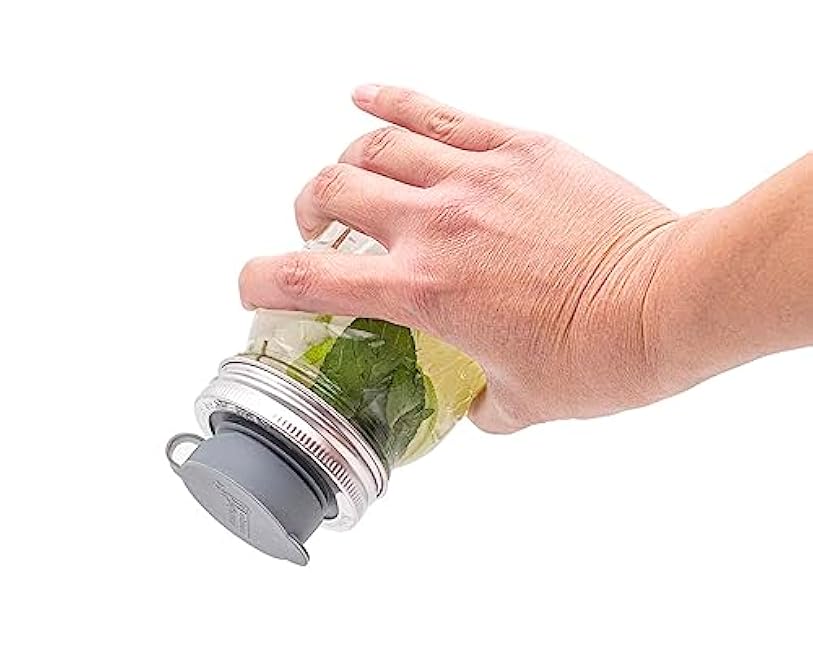 Berry Pink Leak Proof Chug Silicone Lids for Regular Mouth Mason Jars (2 Pack)