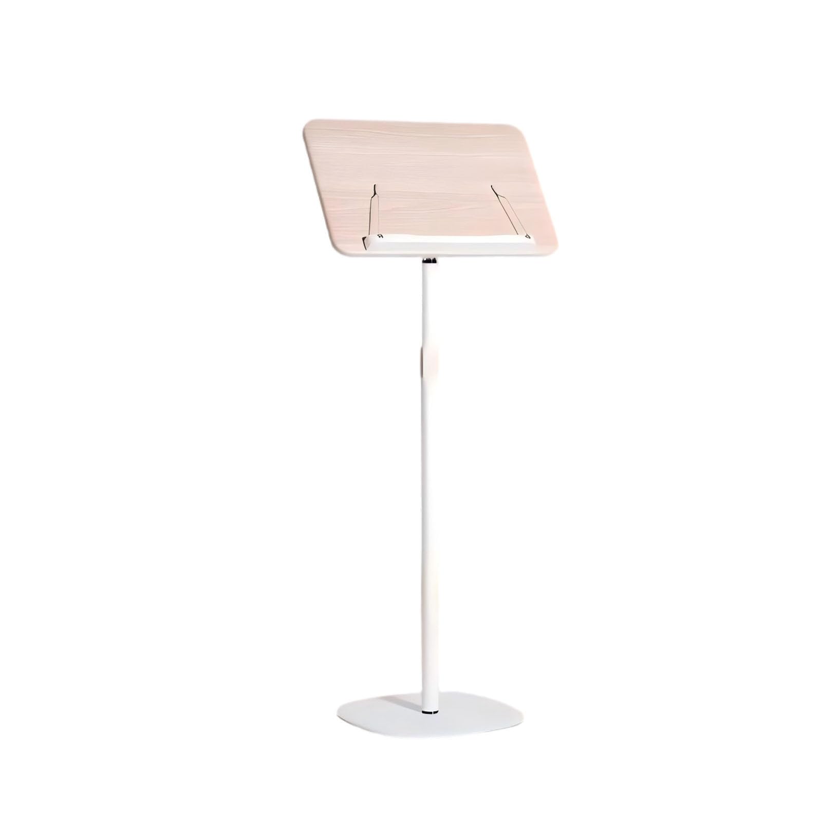 2-in-1 Leggio Spartiti Musicali & Supporto, Altezza Regolabile, Leggio da Pavimento, Elegante Stand Espositore da Pavimento(Size:140cm)