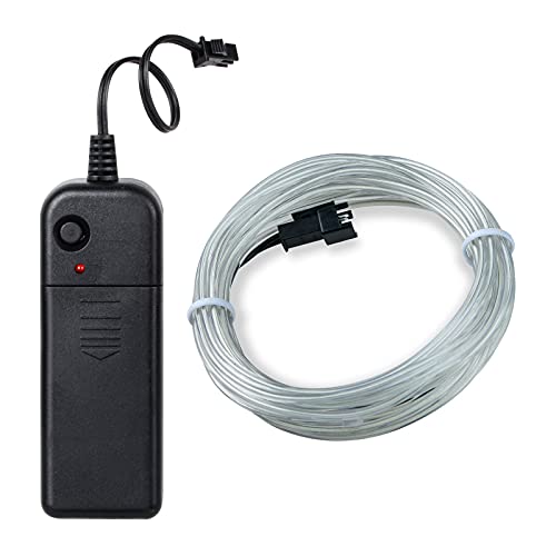 Neon EL Wire Kit DecorSea 16.5ft Super Bright Electroluminescent Wire Freely DIY Glowing Rope Light Wire for Halloween Xmas Decor