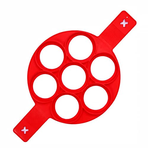 Mediawave Store - Stampo Silicone Pancake, Pieghevole, Antiaderente, Mini Pancake, Stampo Lavabile, Riutilizzabile, Da Viaggio, Formine 7Cm