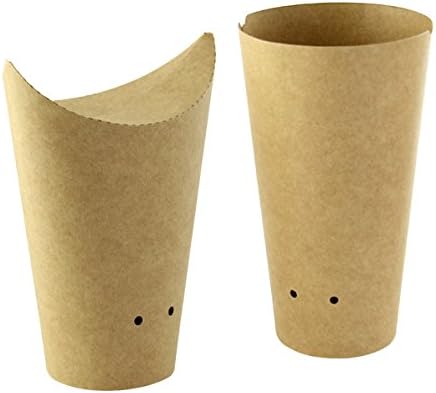Packnwood 210TPASK20K 14 oz Closable Perforated Kraft Snack Cup, 2.36 x 6.3 in.