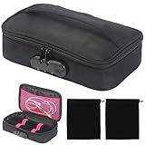 Discreet Lockable Storage Organizer Case with 2 Drawstring Bags,Discreet Lockable Toy Bag Storage Organizer for Women and Men, Portable Travel Bag with Combination Lock (Regular Model)