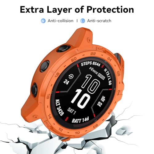 ISABAKE Etui kompatybilne z Garmin EPIX Pro 51 mm/Fenix 7X/Fenix 7X Pro, Etui ochronne z TPU, ramka zegarka, osłona do Enduro 2/Tactix 7