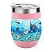Creativity Bouteille isotherme en acier inoxydable 304 de 355 ml avec motif de tasse pour aquarium, poissons, plantes aquatiques pour garçons, filles, amis, amoureux pour cadeau de Saint-Valentin