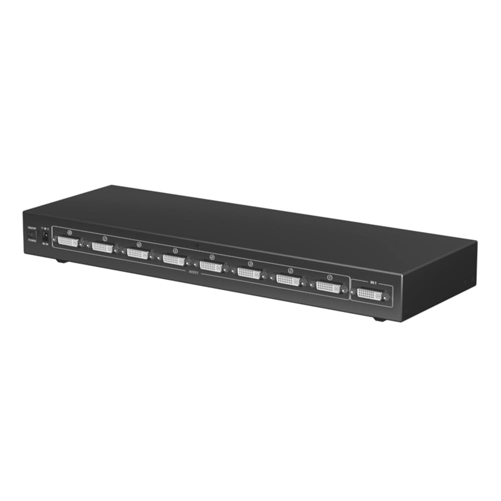 Splitter DVI 1 In 8 Uscite – Condivisore Schermo Con Alimentatore UE, Risoluzione 1920x1080