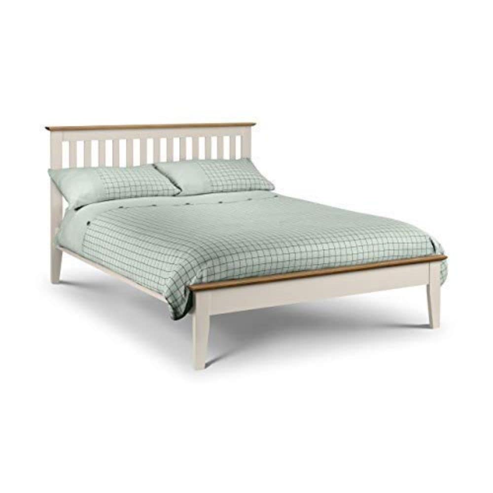 Julian Bowen Bed, Wood, Oak/Ivory, King