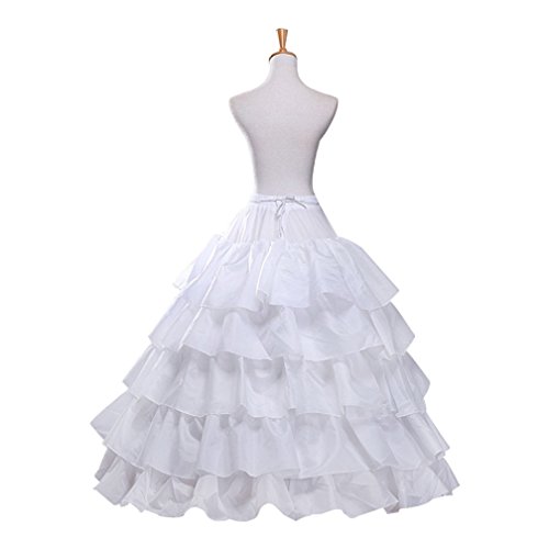 Full A-line Underskirt Hoopless Petticoat Skirt for Women Ball Gown Slip Crinoline Underskirt2