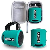 Silicone Cover and Hard Case for Sony SRS-XB13 Extra BASS Wireless Portable Compact Speaker, Carrying Cover Case for Sony SRS XB13 Speaker Accessories (Powder Blue Cover + Grey Case)