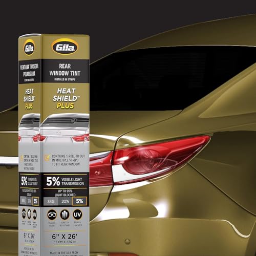 Gila Heat Shield Plus 5% VLT Rear Window Tint, 6in x 26ft