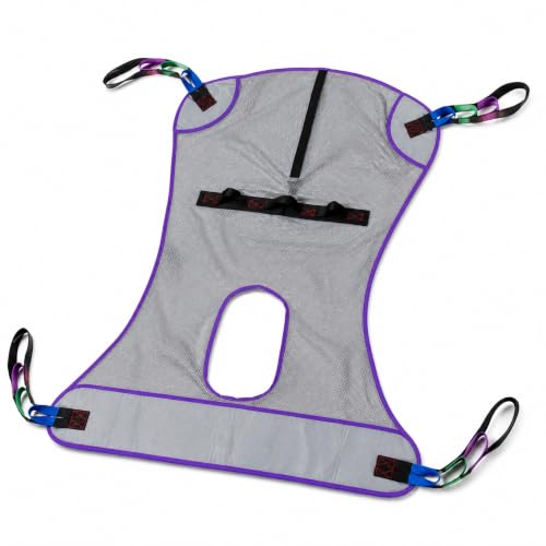 Patient Aid Full Body Mesh Commode Sling for Hoyer Patient Lift
