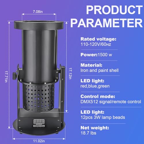 led confetti machine 1500w electric confetti lights confetti blower with remote control digital confetti cannon for dj parties nightclubs weddings stages concerts event shows