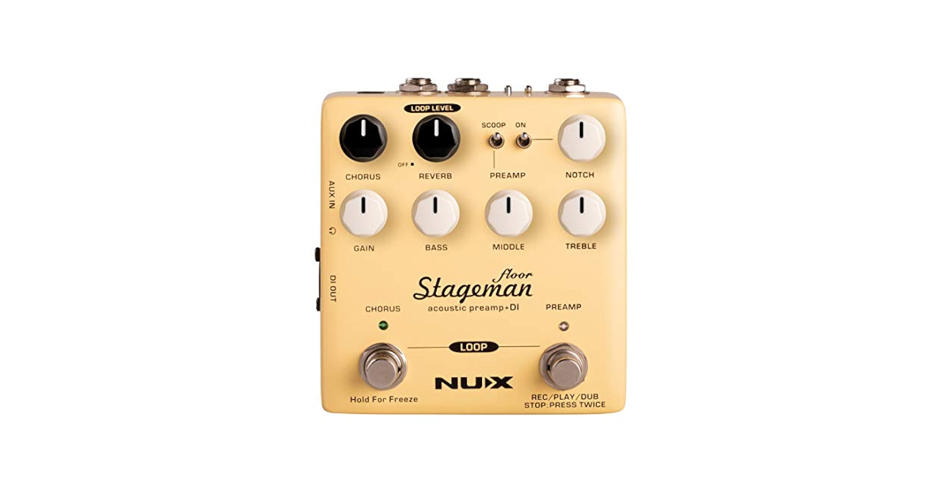 Amazon.com: NUX Stageman Floor Acoustic Preamp/DI Pedal with