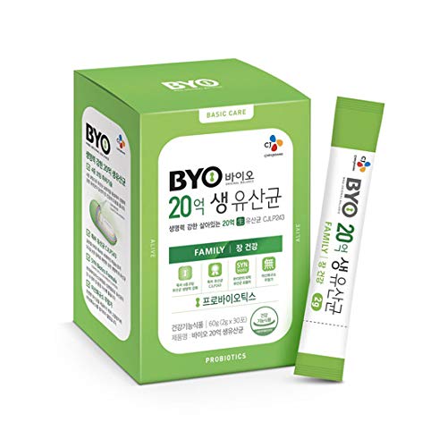 CJ Cheiljedang BYO Probiotics 2 Billion for Family - 2 g × 30 Packets, Premium Plant Origin Probiotics