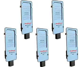 Redfowl High Light Efficiecny Led Street Light IP65 Waterproof Slim and Metal Body for Outdoor with Wall Mount Clamp Free. (Pack of 5, 40 WATT)