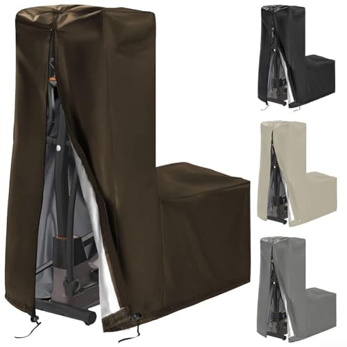 Housse pliable anti-poussière et imperméable pour vélo elliptique, fabriquée en tissu Oxford 420D pour une utilisation à long terme (140 x 64 x 165 cm, blanc) – vue 5