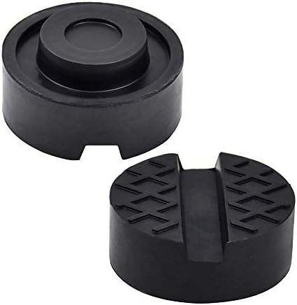 Lot De 4 Patins En Caoutchouc Pour Cric (socle De Levage) - Dimensions 6,5x6,5x3,3 Cm - Antidérapants, Protection Châssis - Noir - 6