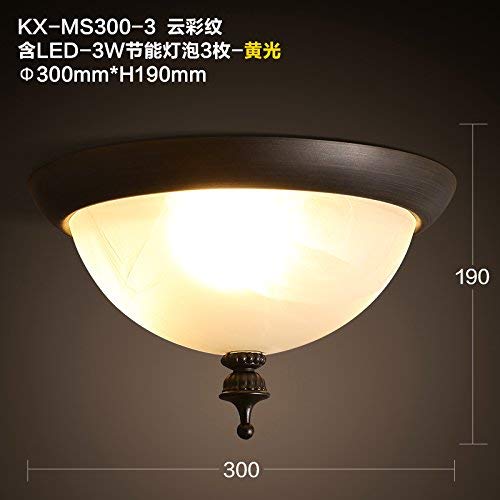 Preisvergleich Produktbild GZZ Deng Home Außenbeleuchtung American Style Retro Energiesparende Led runde Deckenleuchten European Style Küche Home Badezimmer Warmes Licht 300X190Mm